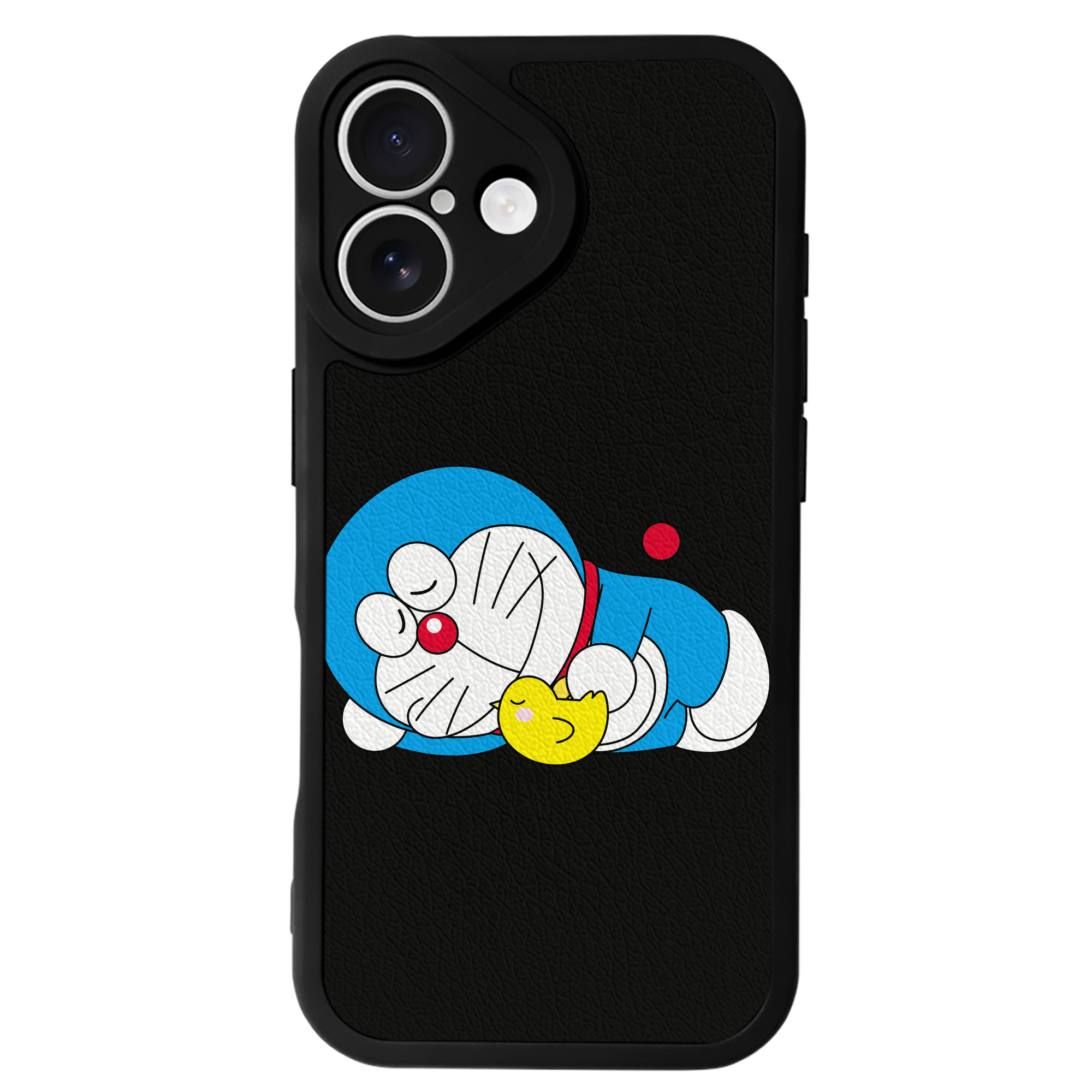 （画像用） ドラえもん Doraemon 【iPhone 16シリーズ対応】シリコンスマホケース（レザー調） 材質：シリコン